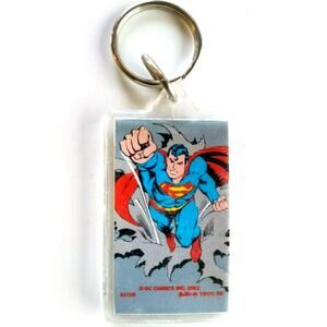 Superman Keychain 1982 Retro Original Licensed Official DC Comics Superhero